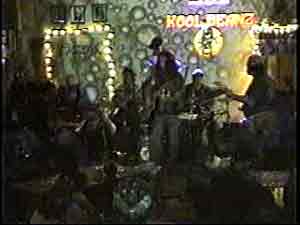 Screen shot from Red Rooster video. Played during the Jerry Daze 2000 concert at KoolBeanz Coffeehouse